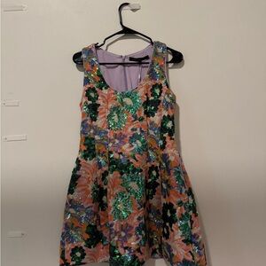 Floral Sequin Women’s Dress